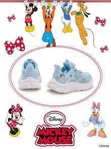 Disney Authentic Collaboration With Mickey Mouse | A Pair Of Children's Sneakers, Suitable For Daily, Festival, Sports, And Outdoor Wear. It Fits The Foot Comfortably, Is Anti-Slip, Wear-Resistant, And Breathable (Boys' Sneakers, Boys' Board Shoes, Children's Sneakers, Girls' Sneakers, Girls' Board Shoes) - Baby Blue - View 3