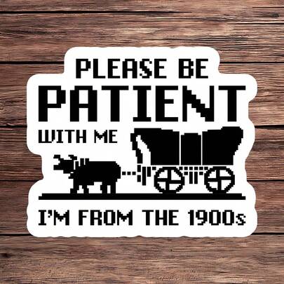 1PC Retro Trail Sticker, From The 1900s Laptop Decal, Pixel Quote Vinyl, Nostalgia Gift, Waterproof Peel & Stick Tumbler Sticker, Funny Water Bottle Decal, Trending 90s Notebook Vinyl, Perfect Gift For Millennial Souls, Cute Pixel Car Decal, Easy Apply Retro Laptop Accessory, Old School Quote Tumbler Sticker, Vinyl Notebook Decor, Nostalgic Water Bottle Gift, Funny 1900s Computer Sticker, Retro Meme Car Decoration