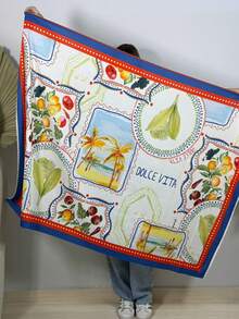 BASSI BRASIL ESTAMPARIA DIGITAL Women's Tropical Beach Cover-Up - Brazil Collection - Holidays, Party, Elegant, For Going Out - Composite Fabric - Beach Cover-Up - Beach, Holiday, Wedding, Vacation, Bachelorette Party, Trip, Summer - 4242 - 查看 2