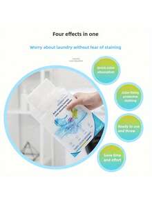 300pcs Colorful Laundry Detergent Sheets - Absorbent Cloth To Prevent Color Transfer, Suitable For Washing Machines, Prevents Color Loss, Enhances Garment Protection, Laundry Room Accessory - Multicolor - View 11