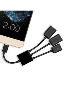 Cáp truyền dữ liệu OTG đa chức năng, kết nối bàn phím, chuột, ổ USB văn phòng cho điện thoại di động và máy tính bảng Android Type-C, bộ chia USB tốc độ cao 3 trong 1, trạm kết nối, hub Type-C, phù hợp với các thiết bị cổng DC như máy tính xách tay, bộ định tuyến, máy ảnh, máy in, quạt nhỏ, đèn bàn, v.v. - màu đen - Xem 7