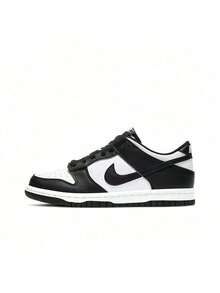 Nike Dunk "Black" Leather Retro Casual Panda Low-Top Kids' Sneakers With Anti-Slip, Shock Absorption, Lightweight And Cushioning, Black And White - Black and White - View 14