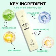 Overnight Sleeping Mask, Night Moisturizing Face Mask, Deep Hydrating Sleep Repair Mask, Skin Barrier Repair & Moisture Lock Plumping Mask For Dry Dull Skin, Soothing Fast Absorbing Non Greasy Night Care For Soft Glowing Skin - 4ML X 120 Sticks - Night Moisturizing Mask - View 5