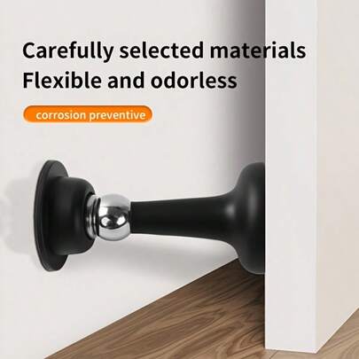 1pc Magnetic Door Stopper, No Drilling Required, Strong Magnet Door Holder Suitable For Bathroom/Room/Entrance, Anti-Collision Silent, Usable In All Seasons