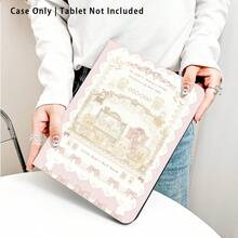 1个翻盖式平板电脑保护套，带笔槽，熊熊图案，兼容荣耀Pad 8/9/10、荣耀GT 11.5英寸/X7/X8A/X9/X8Pro/X9Pro/V9/V8 Pro、MatePad SE 11英寸/MatePad 11英寸/11.5英寸、MatePad Pro、苹果第十代/11 2025 (A16)、A9/A9+/A11/S11/S10 FE+，具备自动休眠/唤醒功能，适合作为返校季、情人节、节日礼物。 - 彩色 - 查看 3