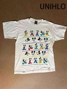 Disney UNIHLO Mickey  Print  Summer Casual Versatile Pure Cotton T-Shirt Suitable For Any Place - trắng - Xem 1