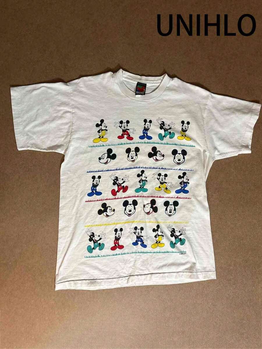 Disney UNIHLO Mickey  Print  Summer Casual Versatile Pure Cotton T-Shirt Suitable For Any Place - trắng - Xem 1