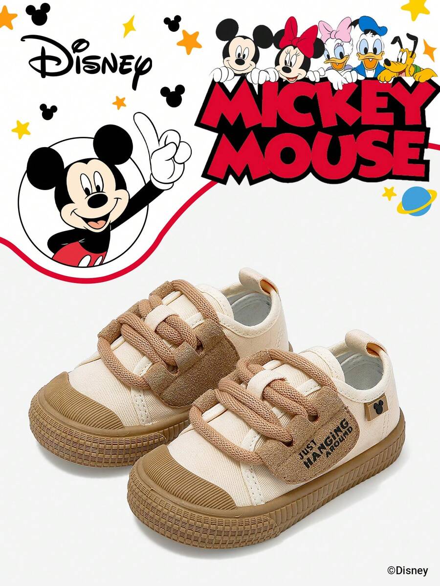 Disney 1 Pair Kids' Sneakers, Suitable For Daily Wear, Festivals, Sports, Outdoor Activities, Comfortable, Non-Slip, Durable, Breathable (Boys' Sneakers, Boys' Skate Shoes, Kids' Sports Shoes, Girls' Sneakers, Girls' Skate Shoes) - Beige - View 1