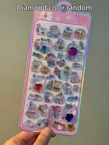 3D Cute Animal Rhinestone Stickers - Cartoon 3D Stickers, Fun Sparkling, Reusable, Great For Decorating Scrapbooks, Planners, Diaries, Notebooks, Phone Cases (Rhinestone Color Random) - Multicolor - View 13