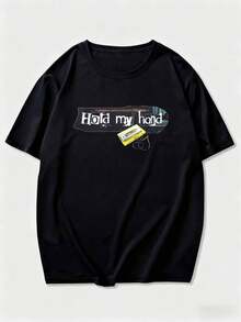 StraySkidsS SKZ  JISUNG HOLD MY D Classic T-Shirt For Men And Women, Universal Short-Sleeved Gift T-Shirt With Stamped Painting Design. - 黑色 - 查看 1