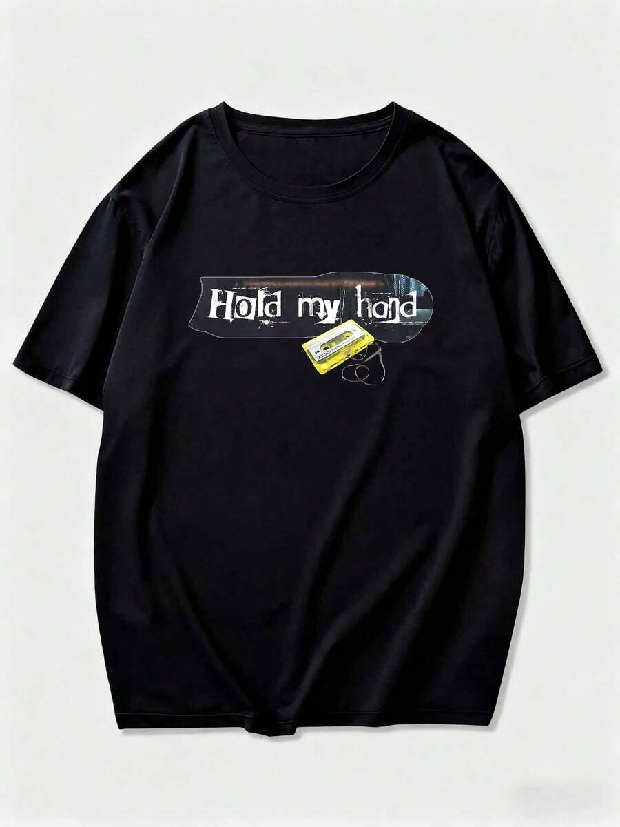 StraySkidsS SKZ  JISUNG HOLD MY D Classic T-Shirt For Men And Women, Universal Short-Sleeved Gift T-Shirt With Stamped Painting Design. - 黑色 - 查看 1