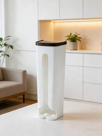 1pc Punch-Free Wall Mounted Garbage Bag Holder Extractable Trash Bag Storage Case Multi-Purpose Plastic Storage Box For Home Kitchen Daily Use Organization