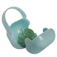 Pp Pacifier Box Portative Storage Nipple Holder With Handle Sterilizable Dustproof Eething Stick Teat Case Personal Item Organizer Travel Essential Initial Name 26 Letters Pattern Green Colour Random Shipment - Mint Blue - View 5