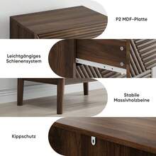 Dressers & Chests Of Drawers - Walnut + MDF + Particle Board - View 10