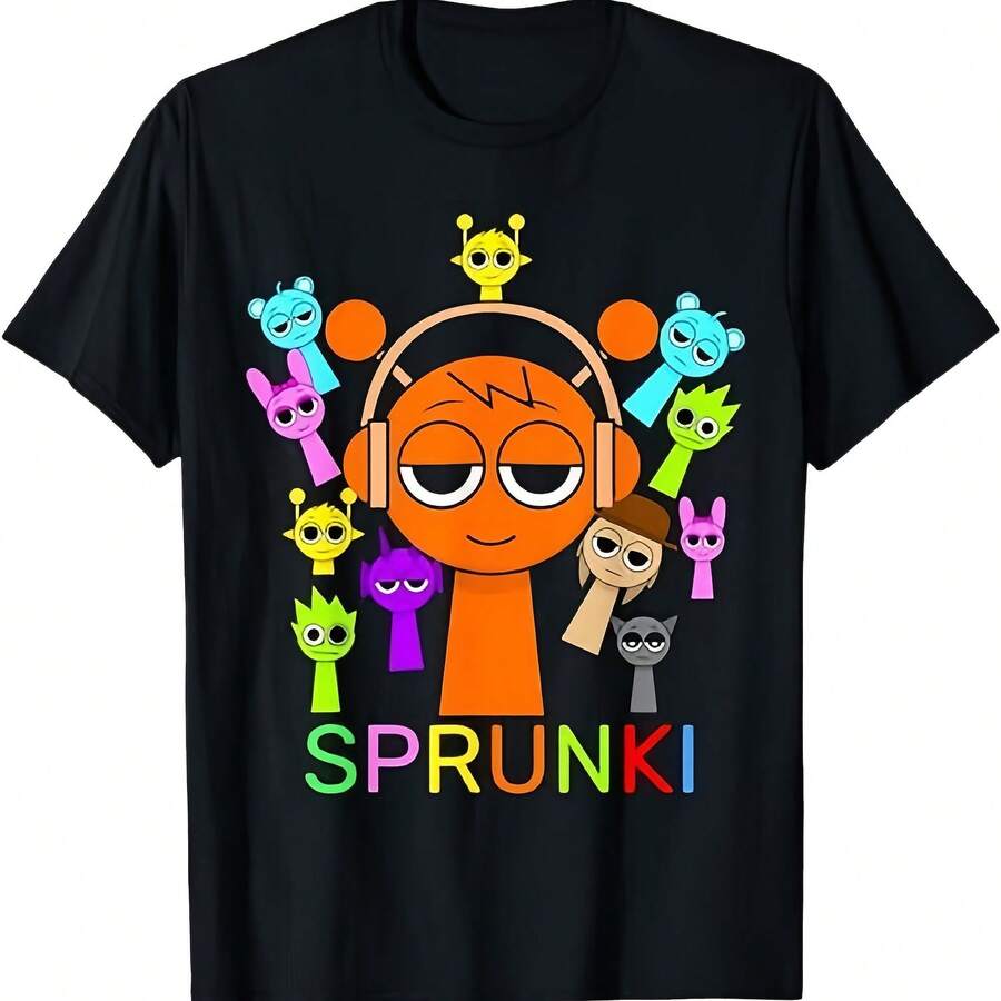 Sprunki divertido Solo un chico que ama Sprunki Camiseta Sprunki Beat - Negro 3 - Ver 1