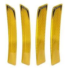 4Pcs Car Reflective Trim Side Marker Stickers Door Reflector Guard Automotive Exterior Accessories Truck Wheel Well Arch Bumper Fenders Yellow - 如圖 - 查看 1