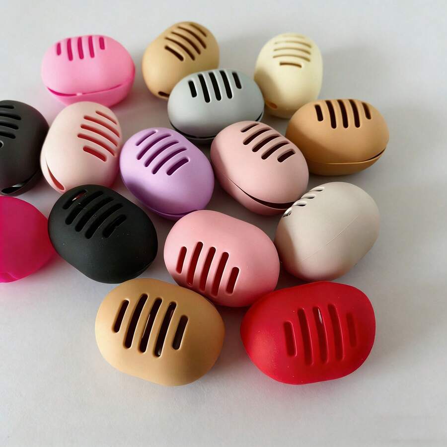 1pc Makeup Sponge Holder, Double-Sided Breathable Silicone Protective Case, Washable & Reusable Makeup Sponge Storage Box