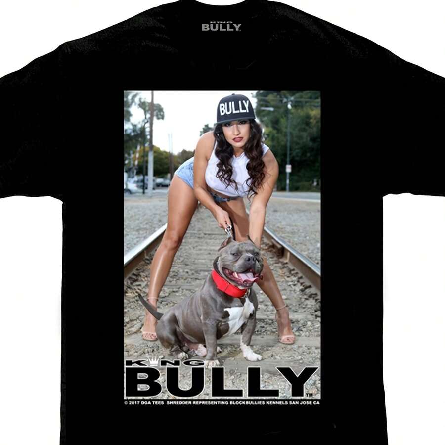 King Bully Brand Shredder Pit Bull Homies Sexy DGA Angels Model T Shirt - Black - View 1