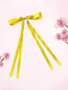 1Pc 6 Inch Hair Bow Fashionable Teens Girl Tassel Ribbon Bowknot Hair Bows With Clips With Small Long Tail For Festivals Party - A - View 9