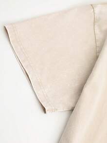 EWH Vintage Washed Oversized T-Shirt - JJK Anime Graphic Tee,Soft Cotton Casual Streetwear Apparel,Unisex Top, Gift For JJK Fans, Anime Aesthetic Outfit, Anime Gift - 杏色 - 查看 3