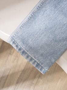 女童休闲纯色蝴蝶结装饰长袖上衣和裤子两件套，常规版型，适合春秋季穿着 - 黑色 - 查看 10