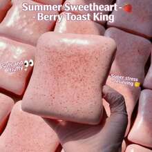 1pc Super Soft Butter Toast Squishy Stress Relief Toy - Slow Rebound - Extremely Soft Texture - Office Desk Squeeze Toy - Perfect Gift For Birthday, Holiday, Christmas, Halloween - Multicolor - View 12