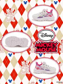 Disney 与米奇老鼠的官方合作款 | 一双儿童运动鞋，适合日常、节日、运动和户外活动穿着。穿着舒适贴合脚型，防滑、耐磨、透气。（男童运动鞋、男童板鞋、儿童运动鞋、女童运动鞋、女童板鞋） - 玫紅色 - 查看 4