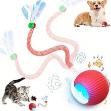 1 set de jouet interactif à bille roulante par gravité, jouet électrique automatique pour chat, balle intelligente pour que le chat joue et se distraie, couleur aléatoire - Multicolore - Voir 11