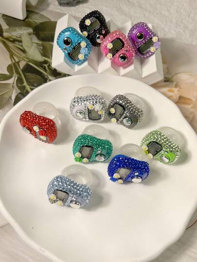 1个便携式电子计数器，多功能手持计数器，一键复位，斋月礼物计数器，可调节一键复位，适用于念珠，高精度，一键计数复位，开斋节礼物，数字电子计数器，便携式，节日庆典小工具，斋月庆典，开斋节礼物，高灵敏度，精确计数