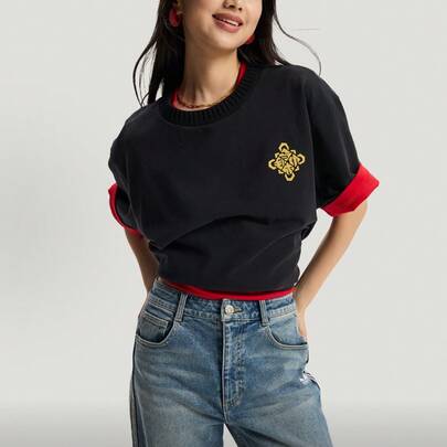  adidas originals CNY馬年限定新年款 寬鬆圓領運動短袖T卹 男女同款