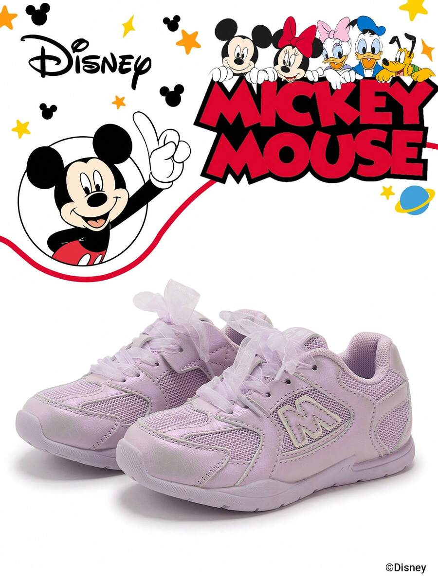 Disney 1 Pair Kids' Sneakers, Suitable For Daily Wear, Festivals, Sports, Outdoor Activities, Comfortable, Non-Slip, Durable, Breathable (Boys' Sneakers, Boys' Skate Shoes, Kids' Sports Shoes, Girls' Sneakers, Girls' Skate Shoes) - Purple - View 1