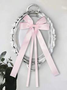 1Pc 5.5 Inch Hair Bow Fashionable Teens Girl Tassel Ribbon Bowknot Hair Bows With Clips With Small Long Tail For Festivals Party - A - View 13