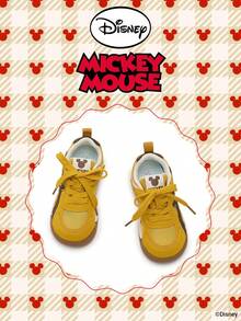 Disney 1 Pair Children's Collaborative Sports Shoes, Suitable For Daily Wear, Festivals, Sports, Outdoor Activities, Comfortable, Snug Fit, Anti-Slip, Durable, Breathable (Boys' Sports Shoes, Boys' Casual Shoes, Children's Sports Shoes, Girls' Sports Shoes, Girls' Casual Shoes) - Yellow - View 2
