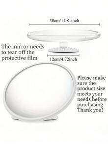 1pc Elegant Art Deco Round Convex Wide-Angle Mirror - Wall-Mounted Decorative Mirror With All-Plastic Frame &Bedroom Living Room, No Electricity Needed, Featherless, Horizontal Orientation, Modern Home Decor, Room Living Decor - Multicolor - View 17