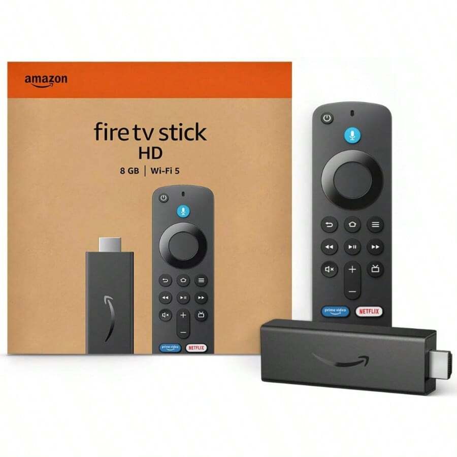Amazon Fire TV Stick HD (Newest Model), Free And Live TV, Alexa Voice Remote, Smart Home Controls, HD Streaming - Black - View 1