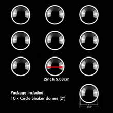 10PCS Clear Plastic Dimensional Shaker Domes Cards For Card Making Handmade Crafts Clear Pouch Cover Scrapbooking Tool Birthday Gifts - Circle - View 4