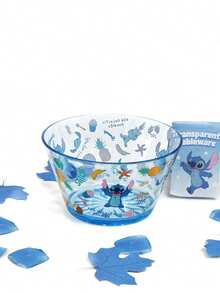 Disney 1pc Cartoon Stitch AS Plastic Transparent Plate, Transparent Fruit Bowl, Transparent Salad Bowl, Exquisite Tableware For Family Dinners And Birthday Party Gift Tableware - Multicolor - View 9