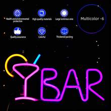 Letreiro de LED Neon para Bar de Coquetéis (1 unidade), Luminária Neon para Copos de Coquetel, Alimentação USB ou Bateria, Ideal para Decoração de Bar em Casa, Bar Comercial, Festas, Salas de Jogos, Clubes e Outras Ocasiões Especiais, Luminária Noturna Comercial, Perfeito para o Dia dos Namorados, Dia das Mães, Natal e outros feriados. - BAR - Ver 18