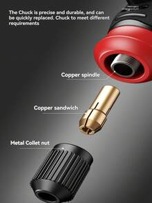 可充電便攜式電動拋光機套組，迷你電動研磨機，3段可調速，適用於拋光、雕刻與DIY手工項目 - 電磨機 - 查看 6