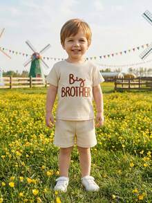 Baby Boys T-Shirt Co-Ords - Apricot - View 5
