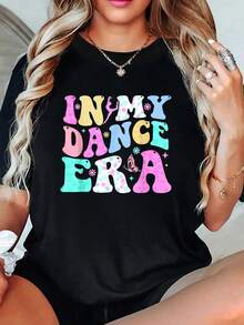playeras de algodón mujer, Camiseta de bailarina de ballet "In My Dance Era" para mujer, niña y adolescente conjuntos de mujer tops - Negro - Ver 6