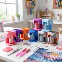 Diamond Painting Drill Funnel Tool - Fits Small Round Containers & Bottles (4.6cm/1.38in & 4.9cm/1.93in Height) - Essential Diamond Painting Accessory - Black - View 2