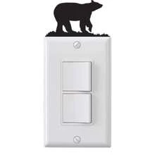 Bear Light Switch Stickers 2 Pack Removable Vinyl Wall Decals For Room Nursery Bedroom And Cabin Decor Black - Black - 查看 6