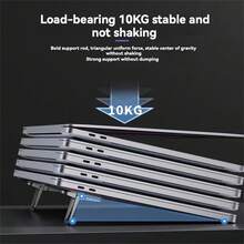 Giá đỡ laptop có thể điều chỉnh, giá nâng máy tính xách tay gấp gọn, đế tản nhiệt di động. - Giá đỡ máy tính - Xem 5