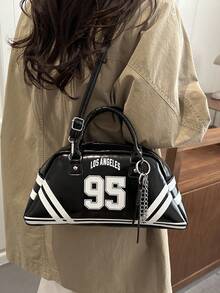 休闲时尚运动风高端日常斜挎包，2026新款，轻便奢华女包 - 黑色 - 查看 6