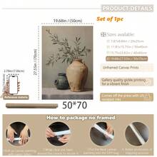 1 Stück gerahmte Leinwandkunst, Olivenbaum und Vintage Vase Leinwanddruck, moderne Wanddekoration, geeignet für Wohnzimmer, Schlafzimmer, Büro, Nahost-Heimdekoration, Raumdekoration Ästhetik, Retro-Bauernhaus-Stil dekorativer Poster, Frühlingsdekoration - Olivenbaum - Übersicht 11