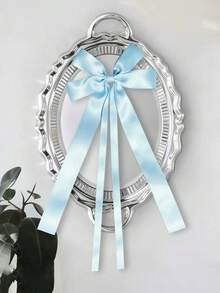 1Pc 5.5 Inch Hair Bow Fashionable Teens Girl Tassel Ribbon Bowknot Hair Bows With Clips With Small Long Tail For Festivals Party - A - View 11