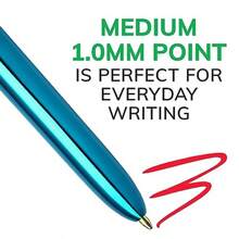 4-Color Retractable Ballpoint Pen With 1.0 Mm Medium Point 1-Count In Assorted Ink Colors - 黑藍綠紅 - 查看 4