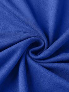 男士休闲字母印花无袖连帽衫，百搭简约，夏季 - 寶藍色 - 查看 3