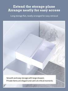 多功能浴室纸巾架，防水带抽屉卫生纸分配器，浴室收纳架 - 1739B - 查看 7